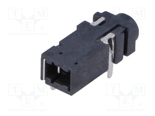 3.5mm (4 kont.) ligzda, stereo+video, plastmasas, THT, 5x6x15mm, CLIFF