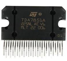 TDA7851A Mikroshēma 4x48W MOSFET quad bridge power amplifier, FLEXIWATT-27