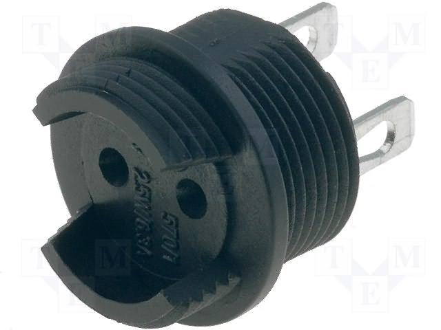 Drošinātāju turētājs uz panelim, (TR5, TE5) 6.3A, 250VAC