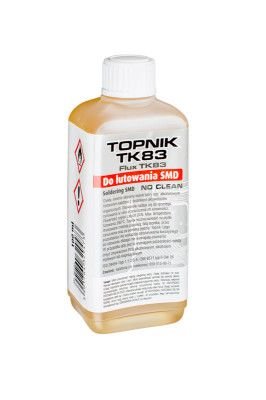 Fluss "TK83", 100mL, šķidrums, kolofonis, mazgajas ar spirtu, No clean, izšķidina poliutēranu laku, ar birstiņu