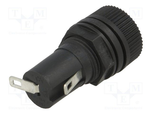 Drošinātāju turētājs 5x20mm, 10A, 250VAC, par paneļu