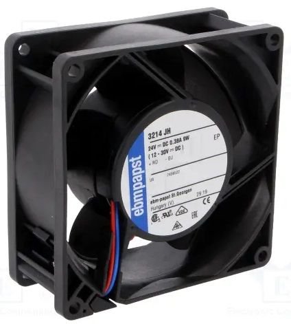92x92x38mm, DC24V, ritgultnis, 130m3/h, 51dBA, 3000prm, 7.5W, Ventilators, EBM-PAPST, Pēc iepriekšēja pasūtījuma