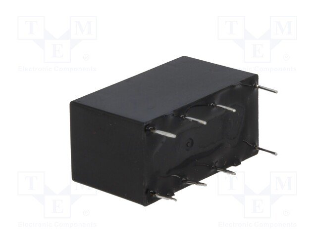 Relejs DC24V, DPDT, 2x1A/125VAC, 2x2A/30VDC, 1.6kΩ(15mA), divi kontakti uz pārslēgšanu, 20.2x10x11.5mm, HONGFA RELAY