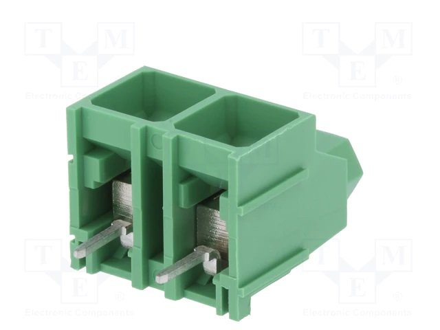 Terminal Blocks PCB, ar skrūvēm, 2pin, 9.52mm, 0.05...4mm2, 1000V/36A, 19x16x21.5mm