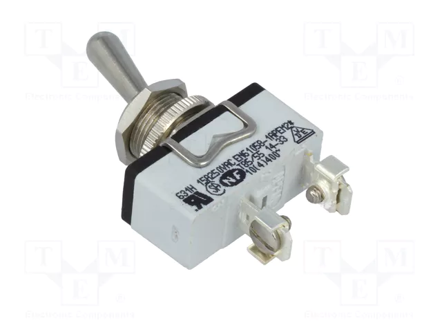 Tumblers, SPST-NO, OFF-ON, 15A/250VAC, 15A/12VDC, ar skrūvi, M12, 29.5x14.5x15mm, APEM, ar fiksaciju