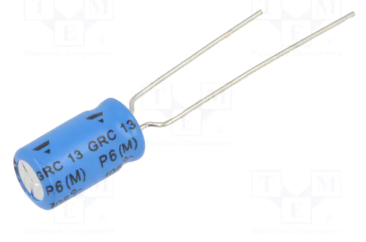 10/100V 105C, Ø6.3x11mm, ±20%, Kondensators elektrolītisks, 2000h, VISHAY, ar lokanien izvadiem