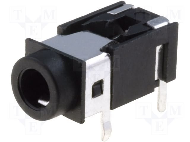 3.5mm (4 kont.) ligzda, stereo+video, plastmasas, THT, 7.1x6x15mm, CLIFF