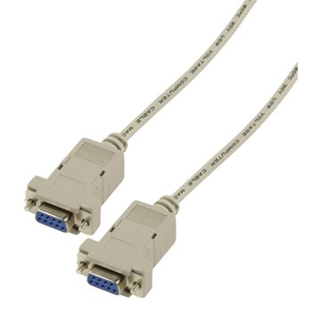 9pin ligzda/9pin ligzda NULL MODEM, (1-nc,2-3,3-2,4-6,5-5,6-4,7-8,8-7,9-nc,S-S, GND-GND), vads, 2m