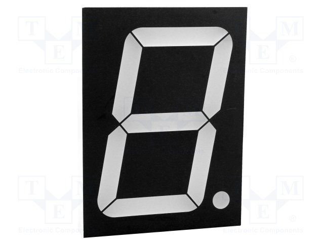 7LED indikators, vienkartējs, 101.2mm, 90x122mm, kopējs anods, sarkans, Pēc iepriekšēja pasūtījuma