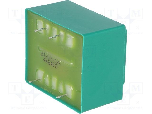 Transformators 220V=>24V, 166.6mA, 4VA, 35x42x29mm