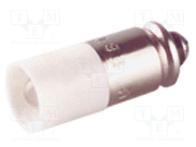 Gaismas diodes spuldze S5.7s, 28VAC/28VDC, LED, baltā, Pēc iepriekšēja pasūtījuma