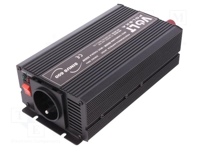Sprieguma pārveidotājs 24VDC (21...28VDC) => 230VAC, 300W, pure sinusoid