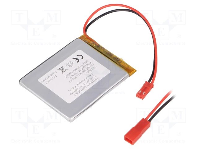 Akumulators Li-pol, 3.7V/1400mAh, izvadi, 4.5x50.5x63.5mm