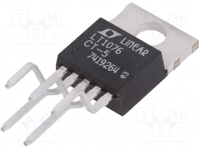 LT1076CT-5 Mikroshēma DC/DC converter, PMIC, 5V, 2.6A, Uie=8...45V, TO-220-5