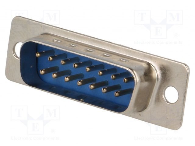 15PIN D-SUB, štekers, gold, solder type