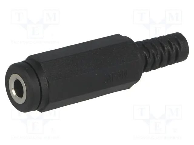 3.5mm ligzda, mono, plastmasas, uz vadu, ar amortizatoru, LUMBERG