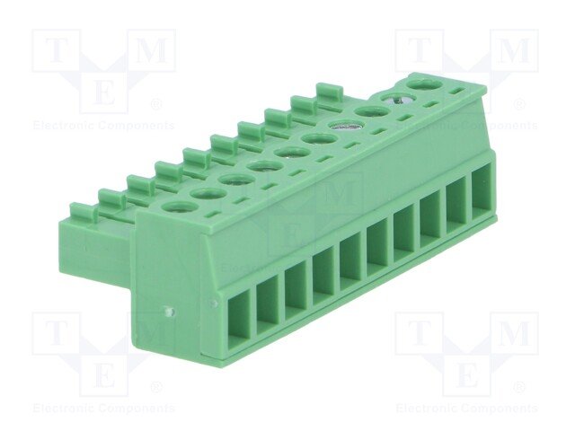Terminal blocks vadam, ligzda, 10pin, 3.81mm, 0.5÷1.5mm2, taisns, 7A