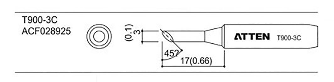 Loduzgalis 3.0mm(uzvērstais cilindrs), lodešanai stacijai