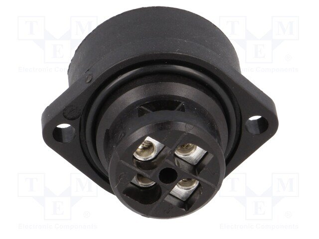 4Pin rūpņiecības savienotājs sasijai "mama" ligzda, 16A/400V, IP67, apaļš, serija CA