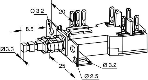 Sledzējs ME5, 4/100A 250VAC SANYO