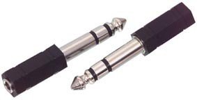 6.35mm štekers stereo uz 3.5mm ligzda, stereo