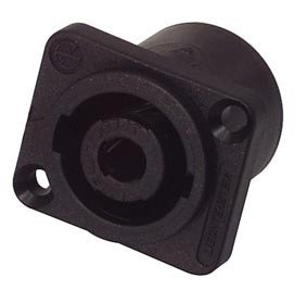 4pin, speakon ligzda, šasijai, kvadrats, 26x26x32.5mm, NEUTRIK