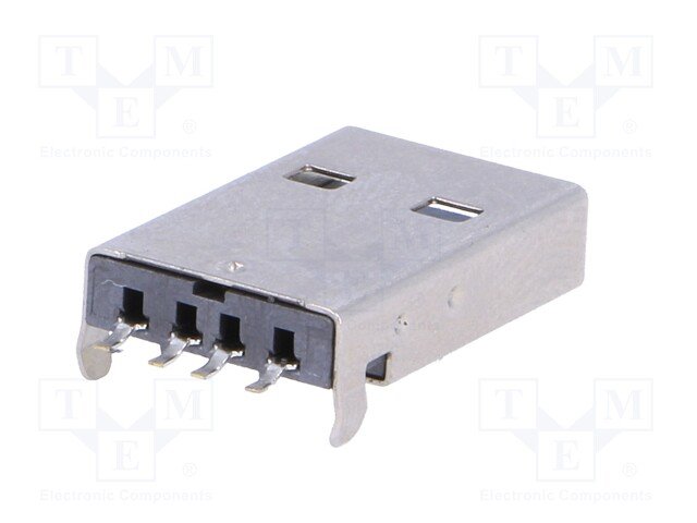 USB A(2.0) štekers, uz šasijai, SMD