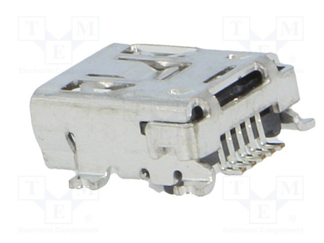 MiniUSB B ligzda 5 pin, SMD veida PCB (USBMB-G5)