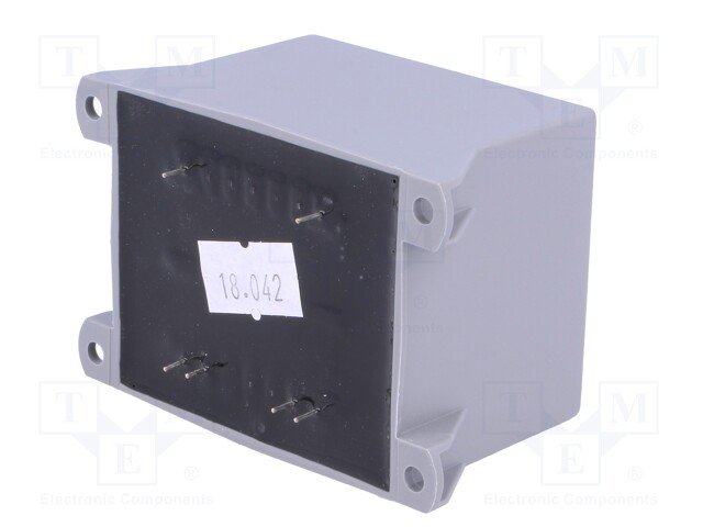 Transformators 220V=>2x18V, 2x1250mA, 45VA, 63.6x53.6x56.5mm