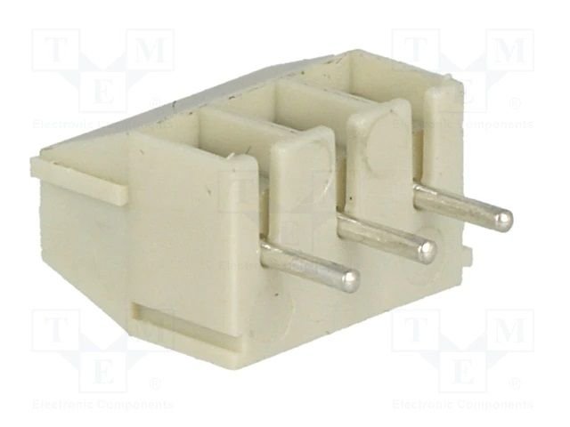 Terminal blocks PCB, 3pin, 3.5mm, 0.5...1.5mm2, 300V/10A, 8.4x10.5x6.8mm, leņķisks, peleks