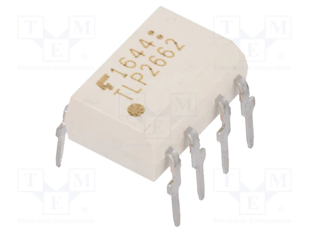 TLP2662F Optrons, Optocoupler, Channels:2, Out:5kV/μs, 10Mbps, atverts kolektors, DIP8