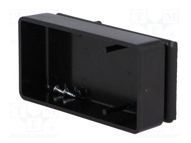 Plastmasas korpuss, 40x78.5x21mm, ABS, melnā krasa