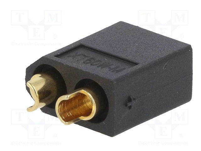 2Pin, XT60, "papa", 500V, 40A, 12AWG, IP40,  lodejama vadam