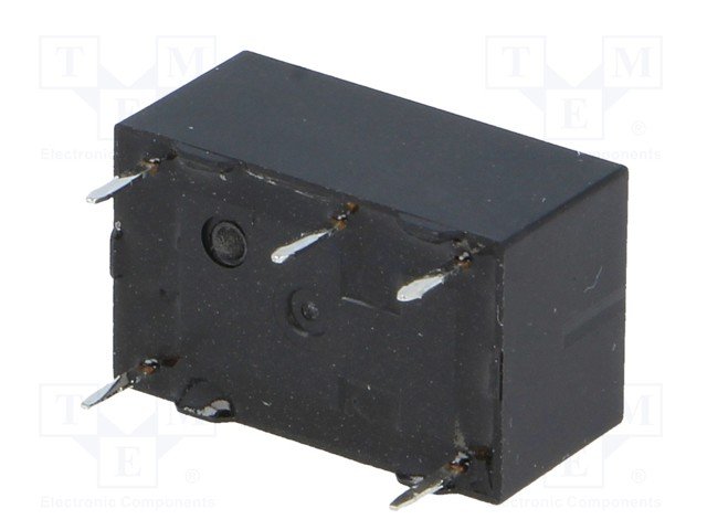 Relejs DC12V, SPDT, 0.4A/125VAC, 2A/30VDC, 720R(16.6mA), viens kontakts uz pārslēgšanu, 16x10x8mm, OMRON