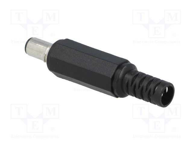 5.5x2.1mm, L=9.5mm, štekers, lodējams, uz vadu, ar amortizatoriu, taisns, ar atsperu iekšēju kontaktu, 2A/16VDC, CLIFF