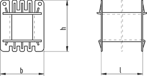 Karkass plastmasas ferītu ķērsai E65/32/27
