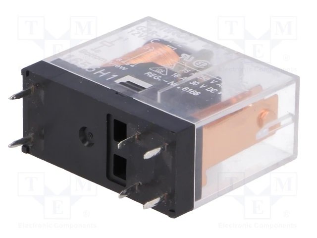 Relejs DC12V, SPST-NO, 16A/250VAC, 16A/24VDC, 272R(43.6mA), viens kontakts uz saslēgšanu, 29x13x25.5mm, OMRON