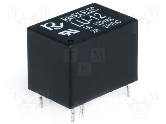 Relejs DC12V, SPDT, 1A/120VAC, 2A/24VDC, 320R(37mA), viens kontakts uz pārslēgšanu, 11x16x11.5mm, FORWARD INDUSTRIAL CO.