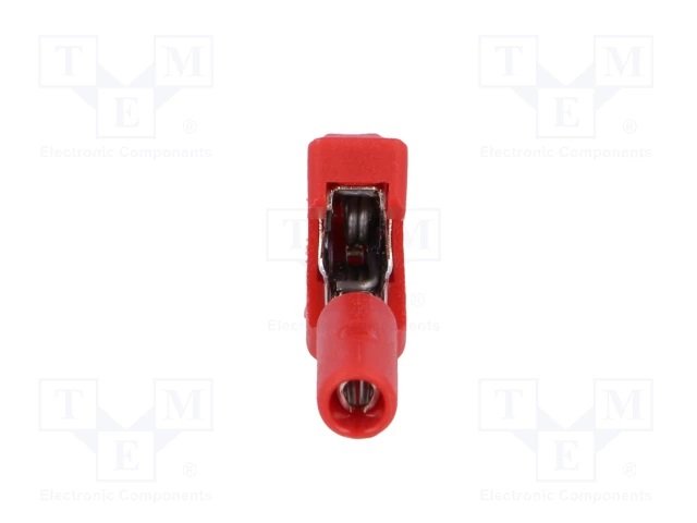 Krokodils izolēts, 2mm, 60V/15A, HIRSCHMAN, sarkana krasa