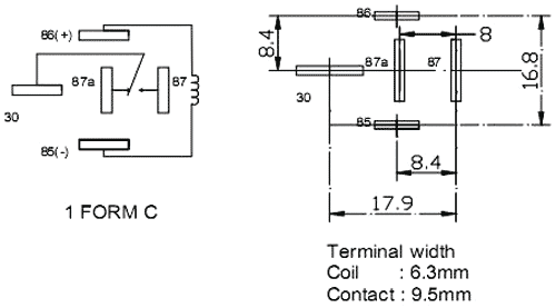 Relejs DC12V, SPDT, 100A/12VDC, 50R(240mA), viens kontakts uz pārslēgšanu, 32.5x32.5x34mm, FORWARD INDUSTRIAL CO.