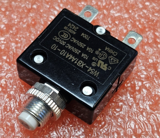 Maksimālās strāvas automātiskais slēdzis, 10A, SPST-NC, 250VAC, 50VDC