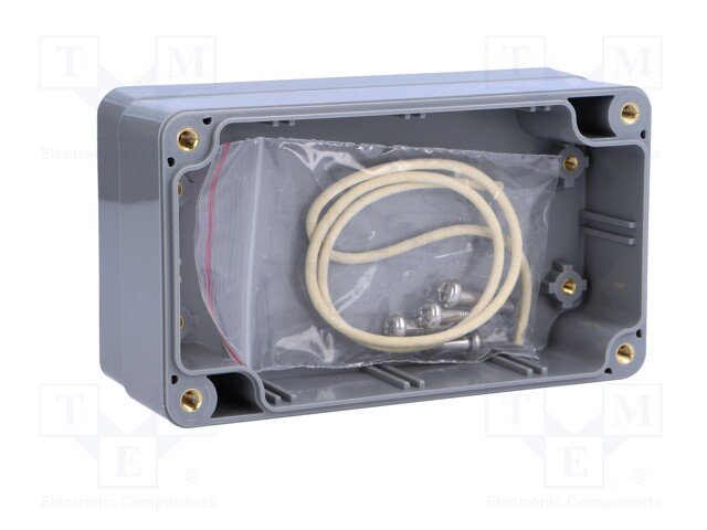 Plastmasas korpuss, 65x115x40mm, IP65, ABS, pelēkā krasa