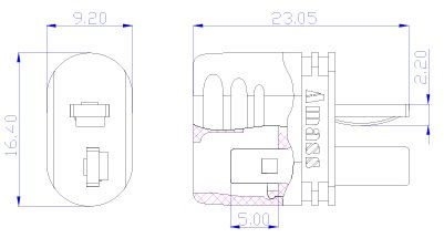 2Pin, AM1015, "papa", 500V, 25A, 12AWG(4mm2), lodejama vadam, ar korpusu