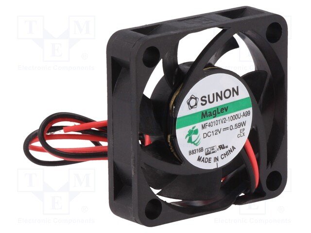 40x40x10mm, DC12V, MagLev,11.89m3/h, 20.6dB, 5800RPM, 0.58W Ventilators