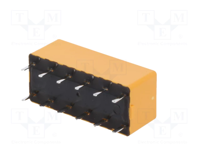 Relejs DC5V, (SPST-NO + SPST-NC) x2, 4A/250VAC, 3A/30VDC, 130R(38mA), divd kontakti uz saslēgšanu un atslēgšanu, 28x12x10mm, PANASONIC