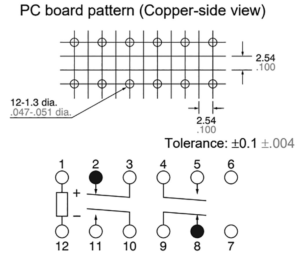 Relejs DC5V, (SPST-NO + SPST-NC) x2, 4A/250VAC, 3A/30VDC, 130R(38mA), divd kontakti uz saslēgšanu un atslēgšanu, 28x12x10mm, PANASONIC