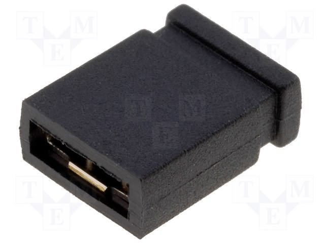 Savienotājs (Jumper), solis 2,54mm, aizvērtā, melna