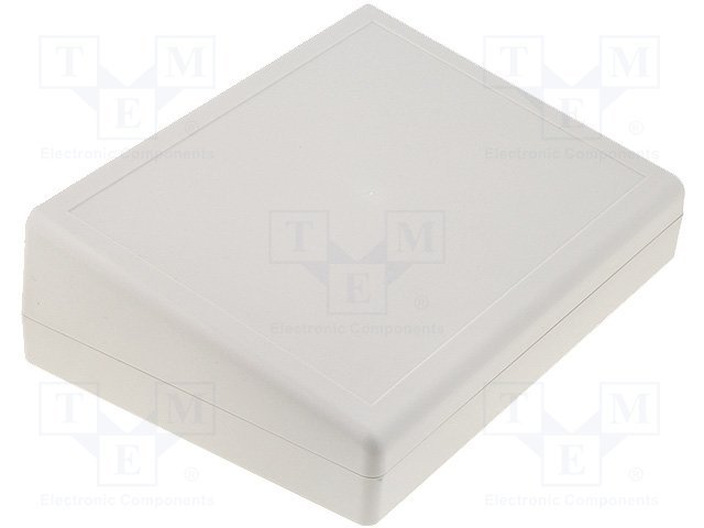 Plastmasas korpuss, 188x133x56.5/32.5mm, ABS, pelēkā krasa