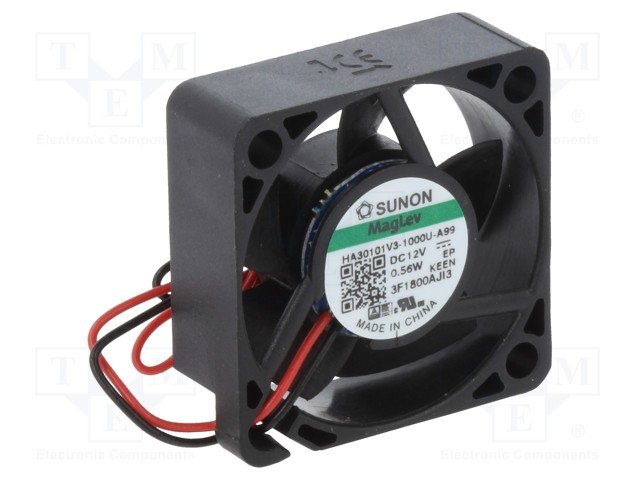 30x30x10mm, DC12V, MagLev, 5.92m3/h, 15dBA, 7000prm, 0.56W Ventilators