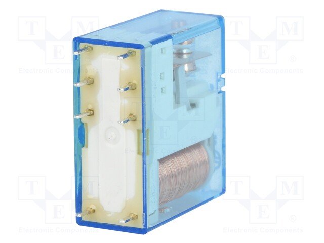 Relejs DC12V, SPDT, 16A/250VAC, 16A/30VDC, 300R(40mA), viens kontakts, AgCdO, 29x12.4x25mm, caurspidigs korpuss, FINDER